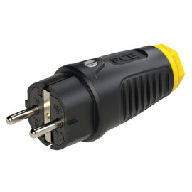 Taurus2 solid rubber plug nat IP54 (black/yellow)
