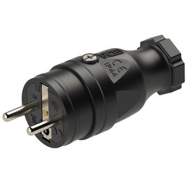 Safety plug solid rubber fb IP44 (black) series Taurus