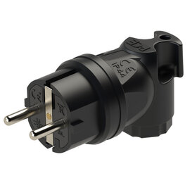 Safety plug angled solid rubber nat IP44 (black) series Taurus