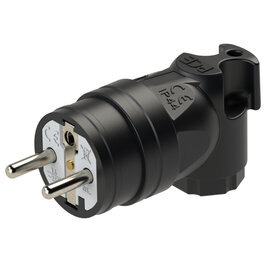 Safety plug angled rubber fb IP44 (black) series Taurus