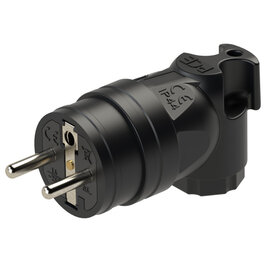 Safety plug angled solid rubber fb IP44 (black) series Taurus