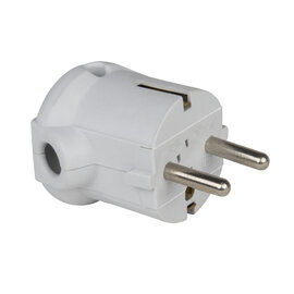 safety plug PP dual earthing side IP20 grey
