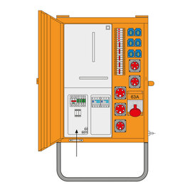 Construction power distributor metal BV M-AVEV 50/321-6/FU2/A/TIWAG