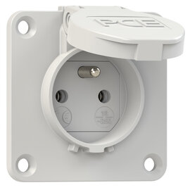 Socket outlet with protective contact 70x70 fb IP54 rear (grey)