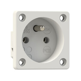 Safety socket P-NOVA+, 50x50 French/Belgian IP20 side (white)