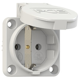 Socket outlet with protective contact 50x50 nat IP54 rear (grey)