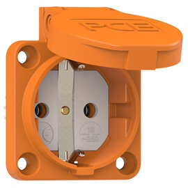 Schutzkontakt-Anbausteckdose 50x50 nat IP54 rückwärtig (orange)