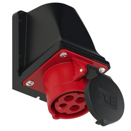 CEE-receptacle wall mount 20A 3P4W 7h IP44 UL