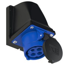 CEE-receptacle wall mount 20A 3P4W 9h IP44 UL