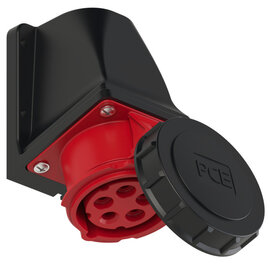 CEE-receptacle wall mount 20A 4P5W 6h IP67 UL