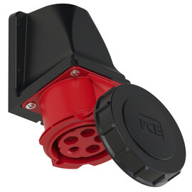 CEE-receptacle wall mount 30A 4P5W 6h IP67 UL