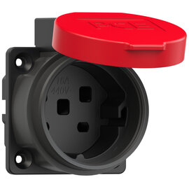 Safety socket swiss standard T25 16A IP55 (red)