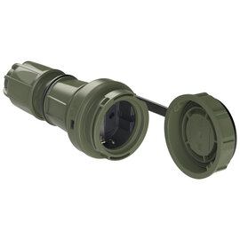 Connector nat with shutter and cap IP66/68 (bronze-green)