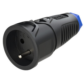 Taurus2 rubber safety connector fb IP20 (black/blue)
