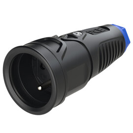 Taurus2 rubber safety connector fb SH bulge IP20 (black/blue)