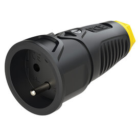 Taurus2 rubber safety connector fb IP20 (black/yellow)