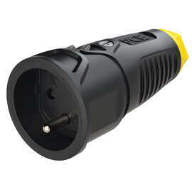 Taurus2 rubber safety connector fb SH IP20 (black/yellow)