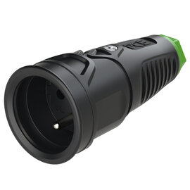 Taurus2 rubber safety connector fb bulge IP20 (black/green)