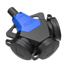 3-way connector Taurus2 rubber cap with band fb 5p IP54 blue