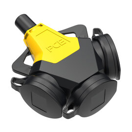 3-way connector Taurus2 rubber cap with band fb 5p IP54 yellow