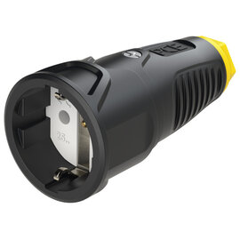 Taurus2 rubber safety connector nat IP20 (black/yellow)
