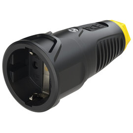 Taurus2 rubber safety connector nat SH IP20 (black/yellow)