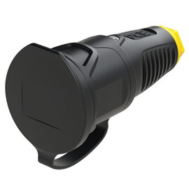 Taurus2 solid rubber safety connector cap nat IP54 (black/yellow)