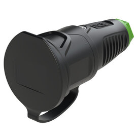 Taurus2 solid rubber safety connector cap nat IP54 (black/green)