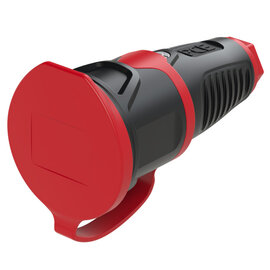 Taurus2 rubber safety connector cap fb SH bulge IP54 (black/red)