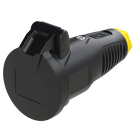Taurus2 solid rubber safety connector lid nat IP54 (black/yellow)