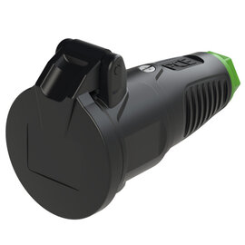 Taurus2 rubber safety connector lid nat IP54 (black/green)