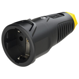 Taurus2 solid rubber safety connector nat IP20 (black/yellow)