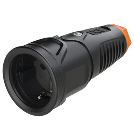 Taurus2 solid rubber safety connector nat bulge IP20 (black/orange)