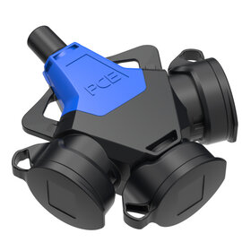3-way connector Taurus2 rubber cap with band nat 5p IP54 blue