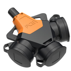 3-way connector Taurus2 solid rubber cap with band nat IP54 orange