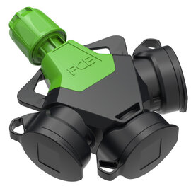 3-way connector TopTaurus2 rubber cap with band nat LED IP54 green
