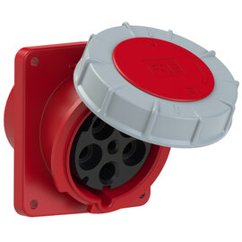 CEE-flanged socket sloping (120x130) 125A 5p 6h IP67 POWER TWIST