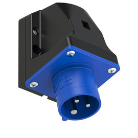 CEE-inlet wall mount 20A 2P3W 6h IP44 UL