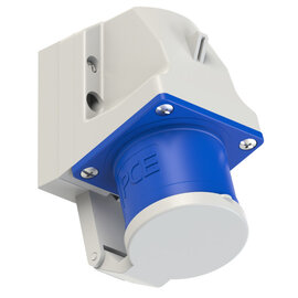 CEE-wall mounted plug 32A 3p 6h IP44  with lid