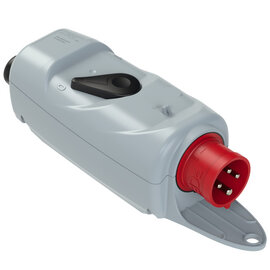CEE-plug with switch (ON-OFF)  16A 4p 6h IP44 with holder