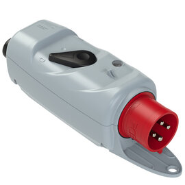 CEE-plug with switch (ON-OFF) +BA 32A 4p 6h IP44 with holder