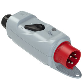 CEE-plug with switch (ON-OFF) +BA 32A 5p 6h IP44 with holder
