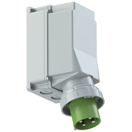 CEE-wall mounted plug 125A 4p 10h IP67 POWER TWIST