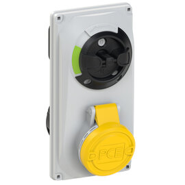 CEE-switched interlocked socket compact 16A 3p 4h IP44/IP54