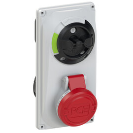 CEE-switched interlocked socket compact 16A 3p 9h IP44/IP54