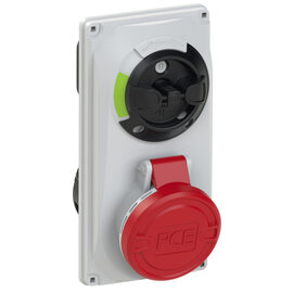 CEE-switched interlocked socket compact 16A 4p 6h IP44/IP54
