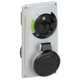 CEE-switched interlocked socket compact 16A 4p 7h IP44/IP54