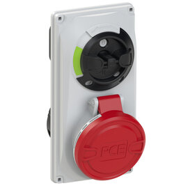 CEE-switched interlocked socket compact 16A 5p 6h IP44/IP54