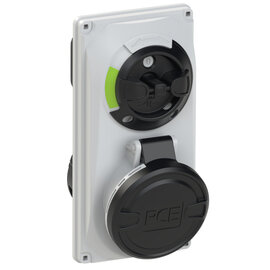 CEE-switched interlocked socket compact 16A 5p 7h IP44/IP54