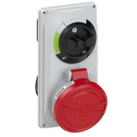 CEE-switched interlocked socket compact 32A 3p 9h IP44/IP54